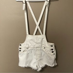 We The Free Cream Women's Shorts with Suspenders